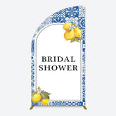 Lofaris Mediterranean Lemon Bridal Shower Party Half Moon Arch Backdrop